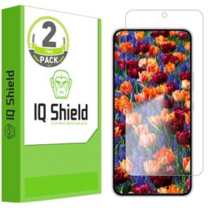iqshield screen protector compatible with samsung galaxy s22 (2-pack) anti-bubble clear tpu film