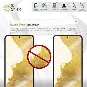 IQShield Screen Protector Compatible with Samsung Galaxy S22 (2-Pack) Anti-Bubble Clear TPU Film