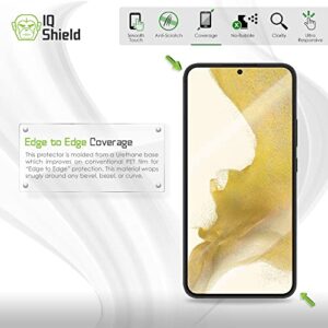 IQShield Screen Protector Compatible with Samsung Galaxy S22 (2-Pack) Anti-Bubble Clear TPU Film