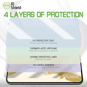 IQShield Screen Protector Compatible with Samsung Galaxy S22 (2-Pack) Anti-Bubble Clear TPU Film
