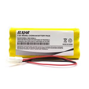 (2-Pack) 7.2V 900mAh Ni-CD Battery Pack Replacement for 118-0017 Synergistic, CUSTOM-315 DANTONA, NIC0626 Interstate, OSA026 OSI Emergency/Exit Light