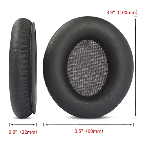 TaiZiChangQin KNS8400 Ear Pads Headband Ear Cushions Earpads Replacement Compatible with KRK KNS 8400 KNS 6400 Headphone Protein Leather Black