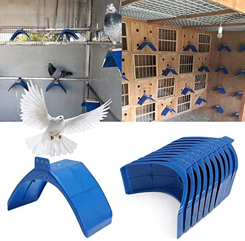 Dove Rest Stand, 10/20 Pcs Lightweight Pigeons Stand Frame Bird Perches for Pigeon and Other Birds, Plastic Racing Roost Dwelling Support Cage Accessories (20 PCS), Blue