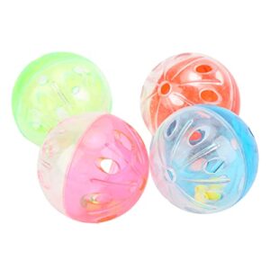 Bird Chew Toy Ball, 10Pcs Colorful Plastic Parrot Cage Bird Ball Toy Jingle Balls Cage Accessories Parakeet Chewing Pet Bite Ball for Chewing Training Biting