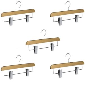 abs plastic trouser skirt hangers, perfect for skirts, pants, slacks, jeans, and more set of 5 - gold