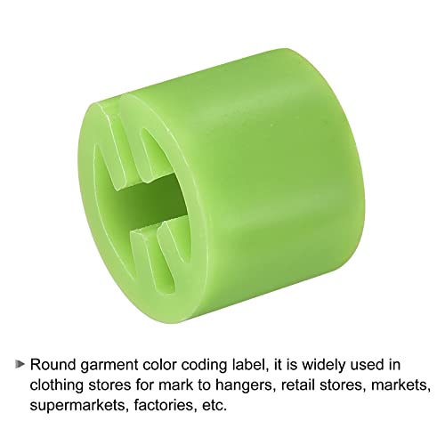 MECCANIXITY Clothes Hanger Marker Blank Fit 3.5mm Rod for Garment Color Coding Light Green Count 100