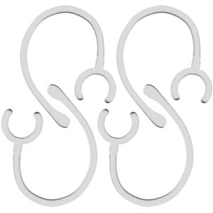 ear hooks for wireless headset 10mm large clamp holder clips, replacement ear loops earpiece accessories, clear, 4 pack