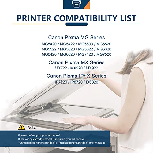 Ankink High Yield Compatible for Canon PGI-250XL CLI-251XL Ink Cartridge Fit PIXMA MX922 MX920 MG5520 MG5420 MG7520 IX6820 Series Printer 250 XL PGBK 251 XL (Black Cyan Magenta Yellow) 10 Pack Combo