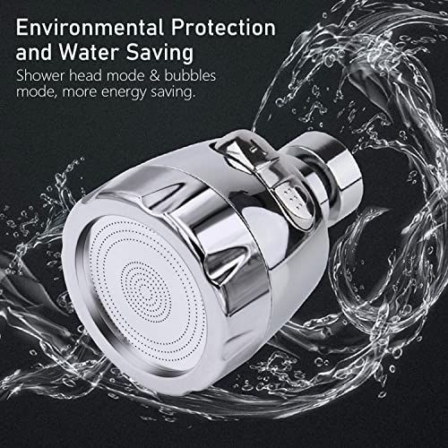 Kitchen Faucet Sprayer Attachment 360° Rotatable Anti-Splash Water Saving Tap Kitchen Faucet Head Faucet Extender with Universal Adapter Set Kitchen Sink Accessories Tools