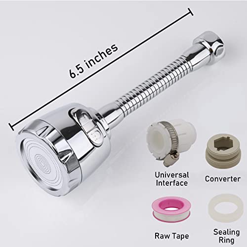 Kitchen Faucet Sprayer Attachment 360° Rotatable Anti-Splash Water Saving Tap Kitchen Faucet Head Faucet Extender with Universal Adapter Set Kitchen Sink Accessories Tools