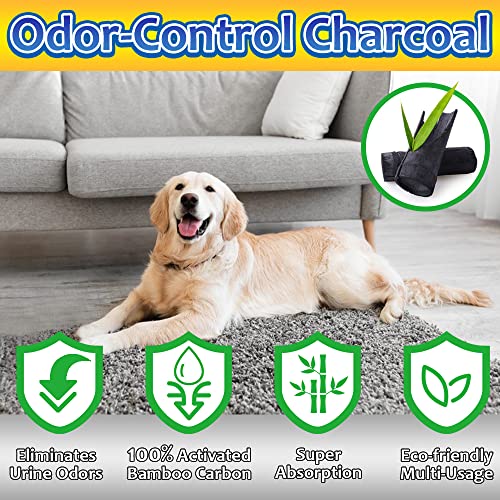 Dogcator Charcoal Training Pads 100 Count, 22"x22" Puppy Pads for Small Dogs, Activated Carbon Dog Pee Pads, Disposable Puppy Pads Pet Training Pads