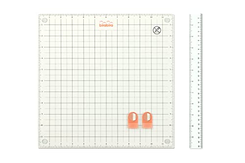 Bira Craft 12 X 12 inch Double-Sided All-in-ONE Steel Magnetic Platform, Magnetic Cutting Mat with Two Magnets and One Magnetic Ruler