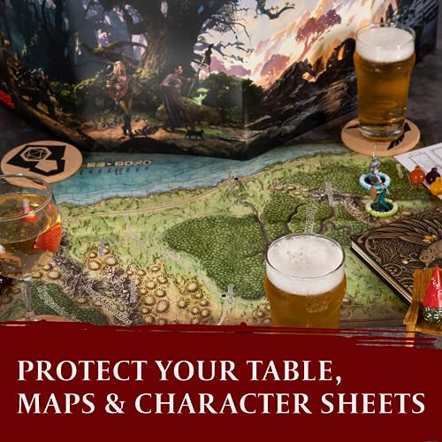 HQ Cork DND Coasters - Set of 12 Class +1 DM Icon Coasters - Great Nerdy Gift for D&D Players, Gamers, DM, Men or Women- Dungeons & Dragons Accessories for Home Decor, Mugs, Drinks, Table Decoration