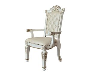 acme furniture set of 2 upholstered arm chair, antique pearl