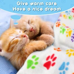 20 Pieces Puppy Blanket Pet Blanket Soft Fleece Dog Blankets Doggie Blanket Warm Felt Throw Blanket Sleep Mat Bed Covers Small Blankets for Puppy Pet Dogs Cat, 20 Styles (23.6 x 27.6 Inch)