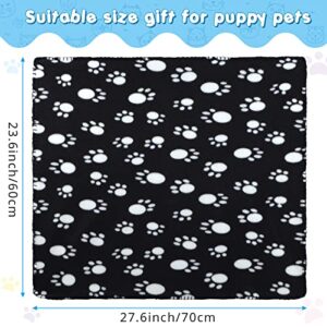 20 Pieces Puppy Blanket Pet Blanket Soft Fleece Dog Blankets Doggie Blanket Warm Felt Throw Blanket Sleep Mat Bed Covers Small Blankets for Puppy Pet Dogs Cat, 20 Styles (23.6 x 27.6 Inch)