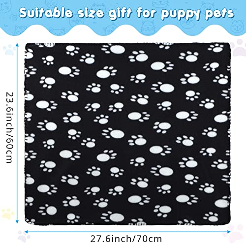 20 Pieces Puppy Blanket Pet Blanket Soft Fleece Dog Blankets Doggie Blanket Warm Felt Throw Blanket Sleep Mat Bed Covers Small Blankets for Puppy Pet Dogs Cat, 20 Styles (23.6 x 27.6 Inch)