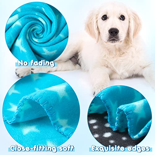 20 Pieces Puppy Blanket Pet Blanket Soft Fleece Dog Blankets Doggie Blanket Warm Felt Throw Blanket Sleep Mat Bed Covers Small Blankets for Puppy Pet Dogs Cat, 20 Styles (23.6 x 27.6 Inch)