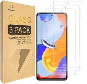 mr.shield [3-pack designed for xiaomi redmi note 11 pro 5g+4g / redmi note 11 pro+ / redmi note 11 pro plus [tempered glass] [japan glass with 9h hardness] screen protector