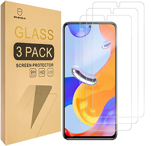 Mr.Shield [3-Pack Designed For Xiaomi Redmi Note 11 Pro 5G+4G / Redmi Note 11 Pro+ / Redmi Note 11 Pro Plus [Tempered Glass] [Japan Glass with 9H Hardness] Screen Protector