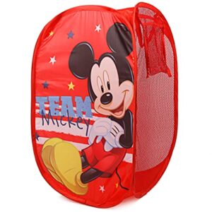mickey pop up hamper with durable carry handles, 21" h x 13.5" w x 13.5" l