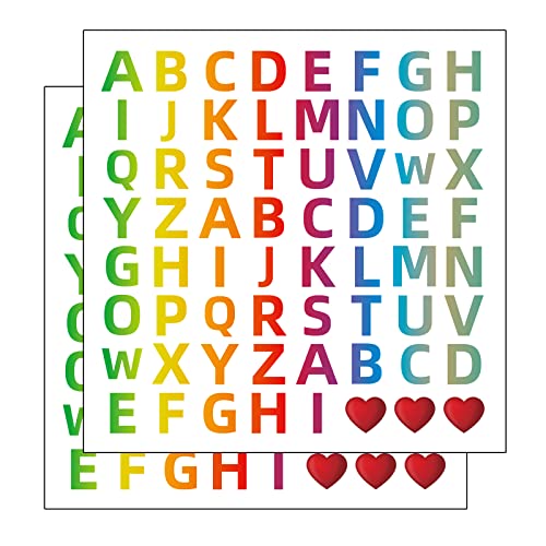 2Sheets Large 1Inch Transfer Print Letter Stickers for Water Bottle Waterproof Alphabet Stickers Letters New Craft Letters Scrapbooking Stickers Scrapbooking Supplies