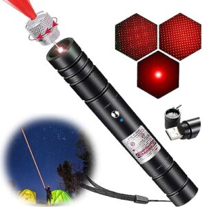 ivvtryi red laser pointer, long distance laser cat toy rechargeable high power laser pointer for demonstration outdoor cat toys