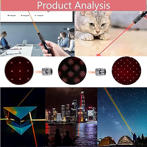 IVVTRYI Red Laser Pointer, Long Distance Laser Cat Toy Rechargeable High Power Laser Pointer for Demonstration Outdoor Cat Toys