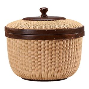 teng tian lidded home storage rattan handicrafts casual style circular basket rattan baskets