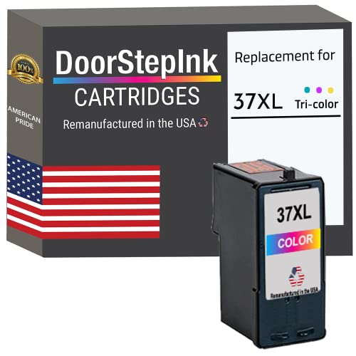 DoorStepInk Remanufactured in The USA Ink Cartridge for Lexmark 18C2140#37XL Tri-Color for Z Series Z2420 X Series X6675 X6650 X5650 X4650