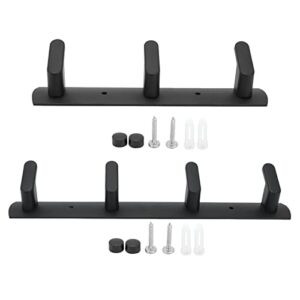 EBTOOLS 4 Hooks Wall Mounted Aluminum Row Hooks Coat Rack, Coat Hooks for Bedroom, Bathroom, Closet, Kitchen, Pantry and Garage(4 Hooks)