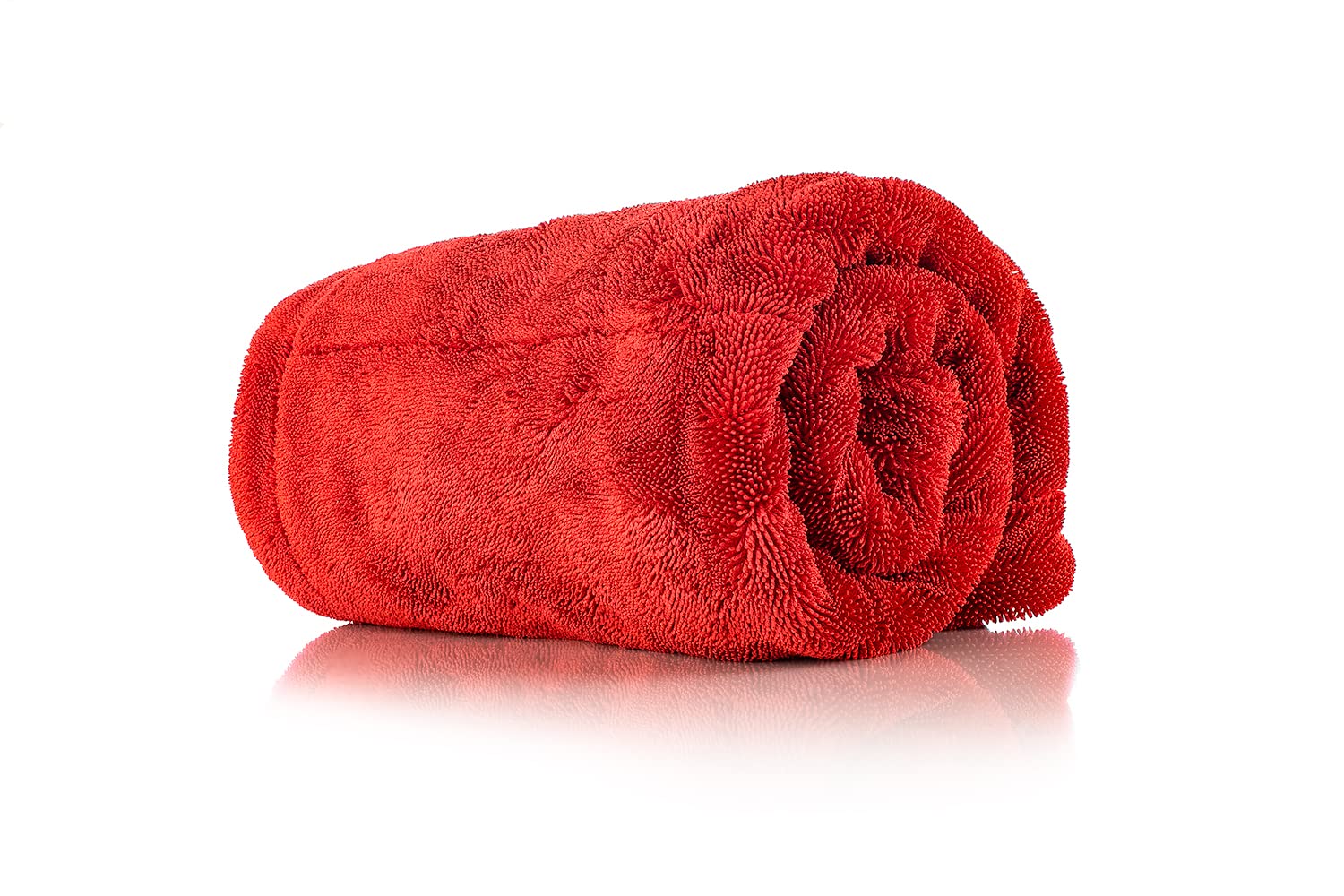 The Rag Company - The 1500 - Heavy Duty Microfiber Drying Towel; Perfect for Trucks, Commercial Vehicles, RVs, Boats, and More; Premium 70/30 Blend Twist Loop Design, 1500gsm, 30in x 30in, Red