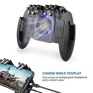 NGHTMRE Mobile Game Controller Cooling Fan Phone Holder Finger Sleeves One Step Ahead for Fortnite PUBG Knives Out Cross Fire,Call of Duty,Rules of Survival