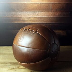 Modest Vintage Player Retro Heritage Brown Leather Medicine Ball (12 LB)