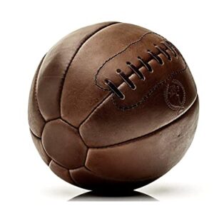 Modest Vintage Player Retro Heritage Brown Leather Medicine Ball (12 LB)