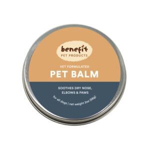 dog paw balm, relief for dry nose, paws, & cracking skin, 100% natural ingredients including beeswax, coconut oil & shea butter, made in the usa - 2 oz paw wax