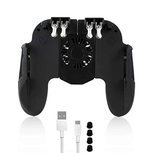 NGHTMRE Mobile Game Controller Six-Finger Operation Convenient Phone Holder 4in1 multitask controller for Fortnite PUBG Knives Out Cross Fire,Call of Duty,Rules of Survival