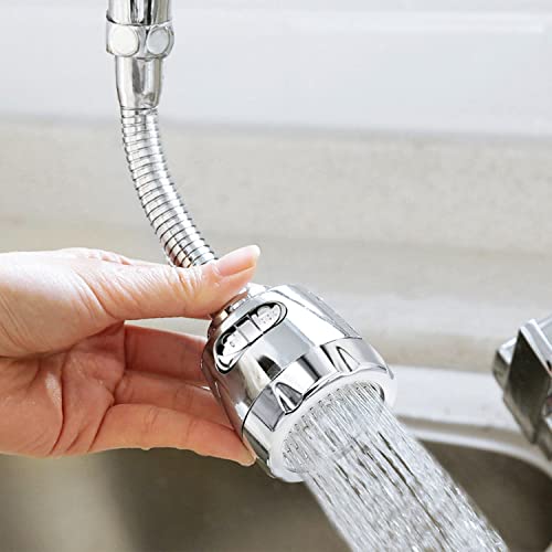 Faucet Extender Jaywayne Kitchen Faucet Sprayer Attachment Movable 360° Rotatable Anti -Splash Water Saving Tap Faucet Extender with Universal Adapter Set Kitchen Sink Accessories Tools