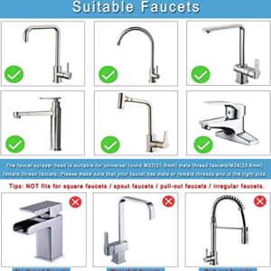 Faucet Extender Jaywayne Kitchen Faucet Sprayer Attachment Movable 360° Rotatable Anti -Splash Water Saving Tap Faucet Extender with Universal Adapter Set Kitchen Sink Accessories Tools