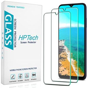 hptech [2-pack] screen protector designed for samsung galaxy a03s / galaxy a03 tempered glass, anti scratch, bubble free, case friendly