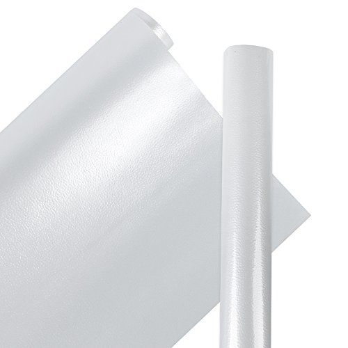 WRAPAHOLIC Wrapping Paper Roll - Mini Roll - 17 Inch x 16.5 Feet - Elegant White for Birthday, Holiday, Wedding, Baby Shower