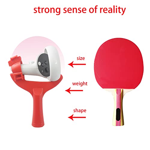 VR Controller Paddle Handle Table Tennis Racket Grip for Oculus Quest 2 VR Ping-Pong Accessories Highly Realistic Improve VR Experience