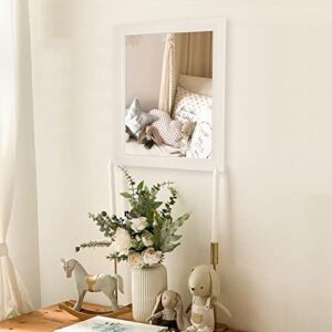 Ruomeng Rectangular Wall Mirror 16" x 20" for Bathroom, Bedroom, Entryway, Living Room, White