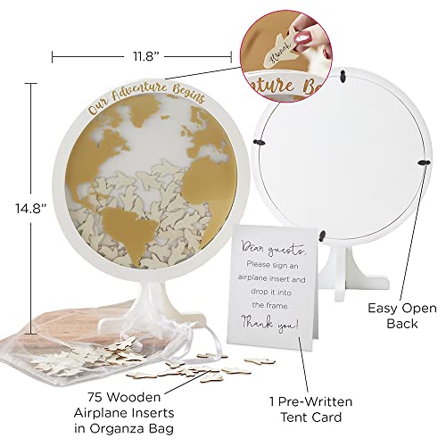 Kate Aspen, Wedding Decoration/Shelf Decor, Globe Guestbook Alternative w/Airplanes