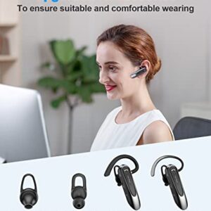 Link Dream Bluetooth Earpiece Wireless CVC8.0 Headset for Cell Phone Dual Mic Noise Canceling Handsfree Phone Earpiece with Mute 20Hrs Talk Time 180 Days Standby for iPhone Android Home Office Driving