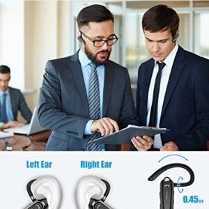 Link Dream Bluetooth Earpiece Wireless CVC8.0 Headset for Cell Phone Dual Mic Noise Canceling Handsfree Phone Earpiece with Mute 20Hrs Talk Time 180 Days Standby for iPhone Android Home Office Driving