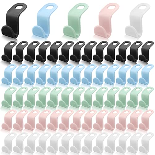 Vmiapxo 200 PCS Colorful Clothes Hanger Connector Hooks, Space-Saving Hanger Extender Clips, Plastic Cascading Clothes Hooks, Heavy Duty Outfit Hangers for Christmas Home Bedroom Decorations