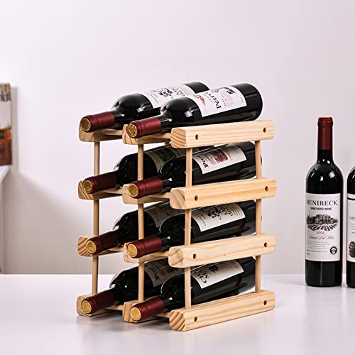 DYRABREST Wine Rack, 20 Bottles Countertop Wine Racks, DIY Stackable Modular Wine Bottle Display Storage Organizer Shelf Freestanding Floor Wine Rack for Home Kitchen Restaurants