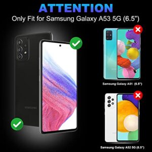 TQLGY 3 Pack Screen Protector for Samsung Galaxy A53 5G with 3 Pack Camera Lens Protector, Tempered Glass Film, 9H Hardness - HD - Bubble Free - Anti-Scratch - Easy Installation