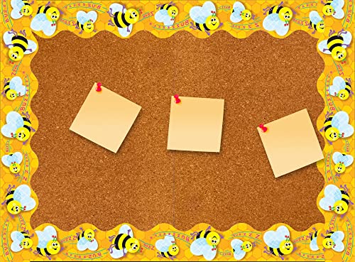Bee Bulletin Board Set - Bumble Bee Bulletin Board Border, Honey Bee Cutouts for Classroom, Mini Reward Card |for Back to School Bees Hive Theme Wall Decorations, Gender Reveal, Birthday Party Decor